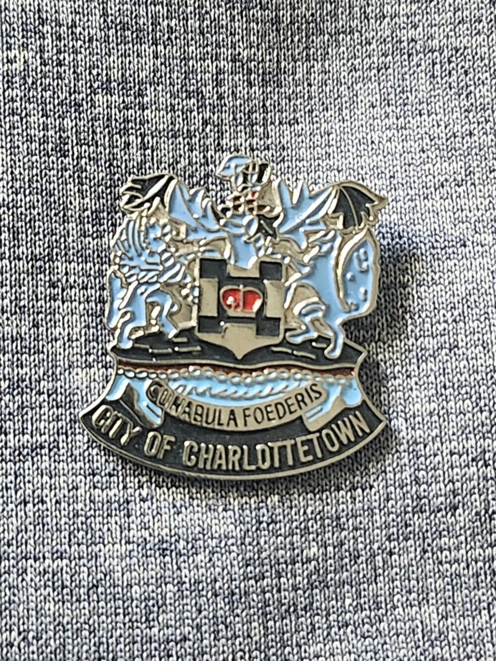 City of Charlottetown Crest Pin – PEI Coat of Arms – Collectible